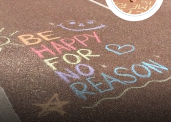 The chalk messages providing inspiration for many